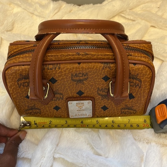 MCM Vintage Mini Boston Handbag With Gold-tone Hardware - Picture 13 of 14